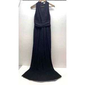 Calvin Klein Pleated Halter Gown